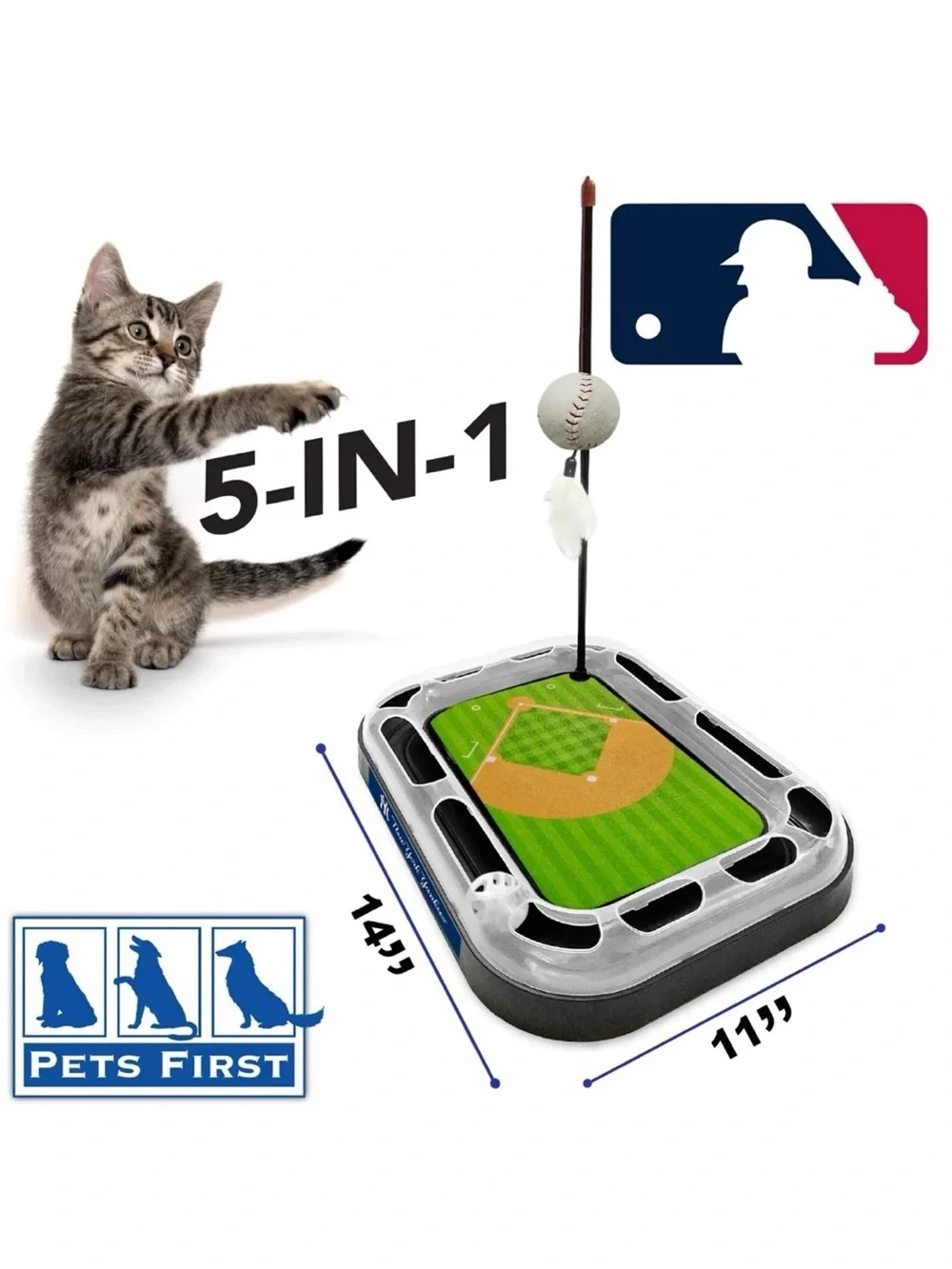 Pets First MLB New York Yankees 5-in-1 Cat Scratcher Toy (NIB)